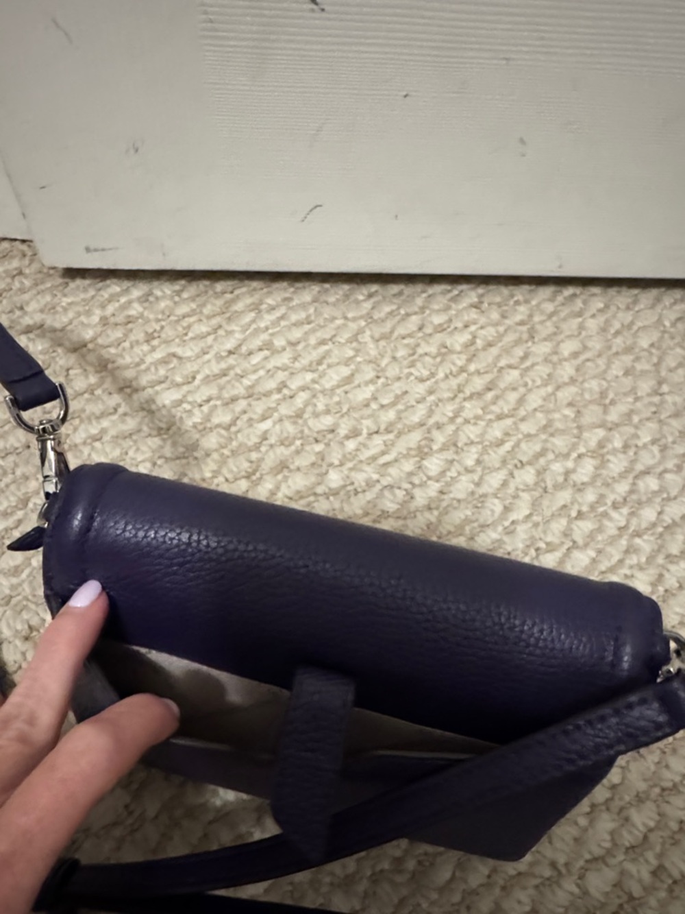 Michael Kors Deep Purple Pebbled Leather Crossbody - Picture 4 of 5